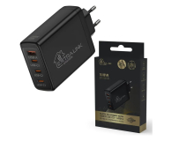ExtraLink SMART LIFE GAN CHARGER 100W, 3xUSB-C+USB-A, BLACK, CHARESL01 - 1570043 - zdjęcie 1